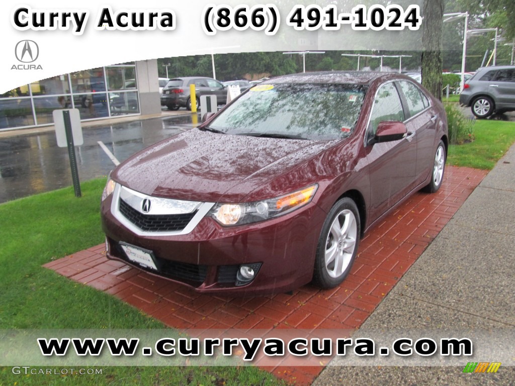 2009 TSX Sedan - Basque Red Pearl / Taupe photo #1