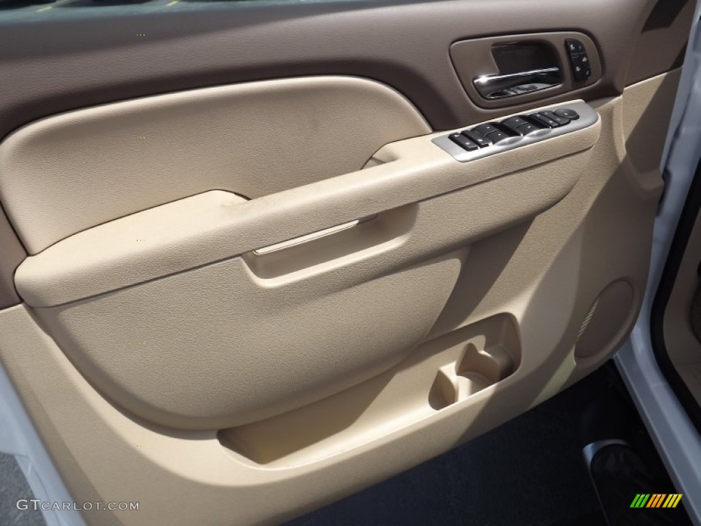2012 Chevrolet Suburban Z71 4x4 Light Cashmere/Dark Cashmere Door Panel Photo #53820773