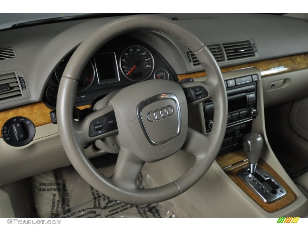 2008 A4 2.0T quattro S-Line Sedan - Ibis White / Beige photo #32