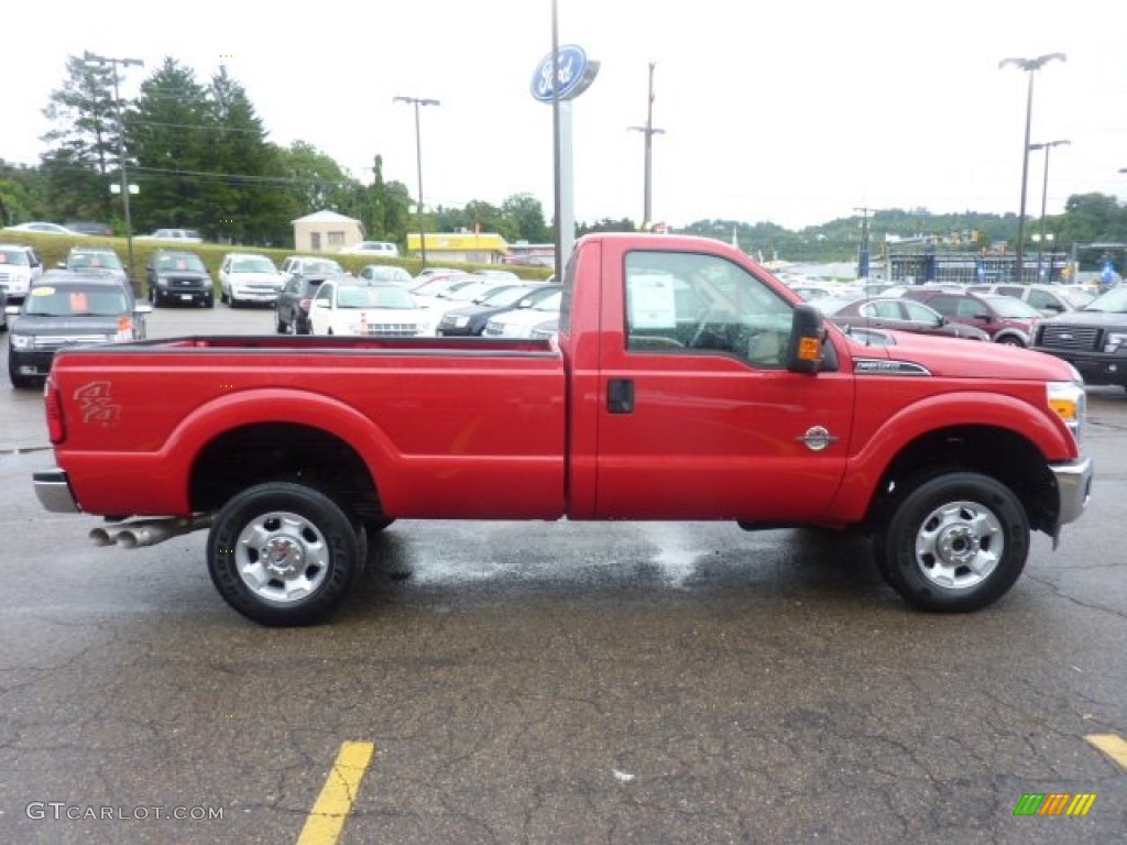 Vermillion Red 2011 Ford F350 Super Duty XLT Regular Cab 4x4 Exterior Photo #53827401