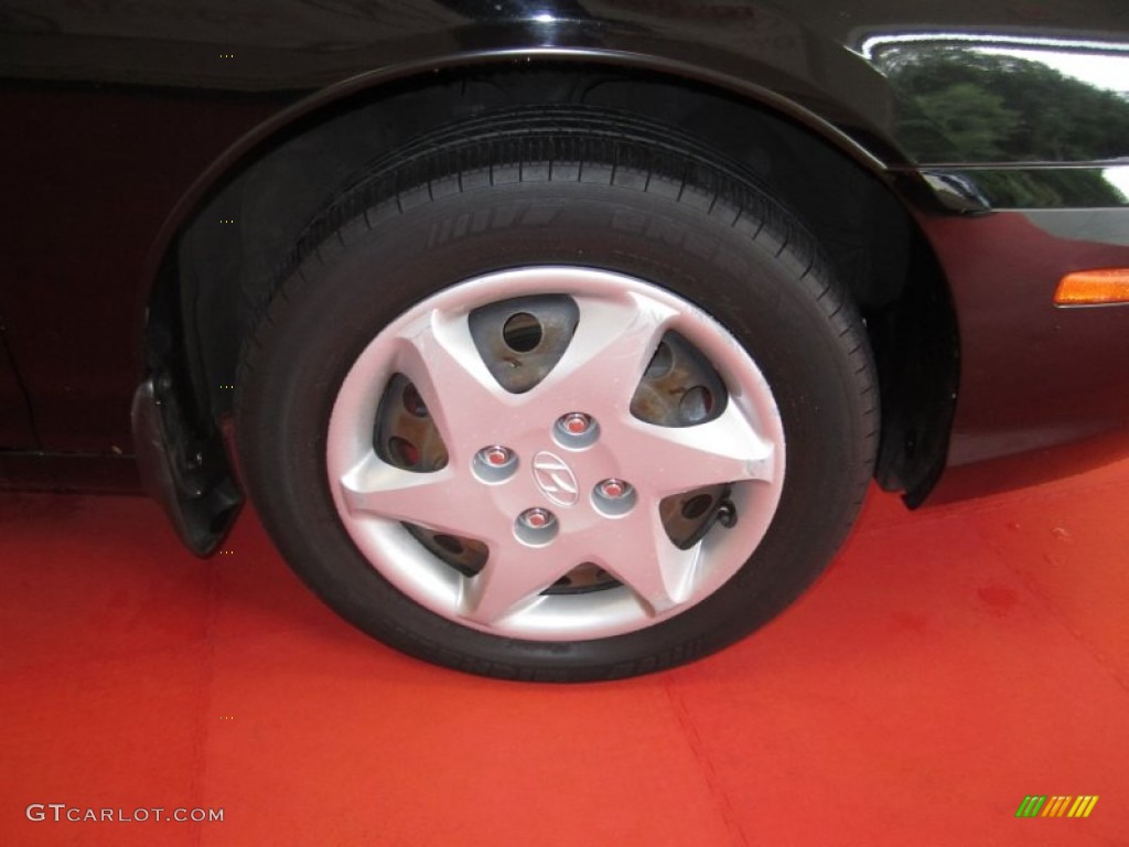 2006 Elantra GLS Sedan - Ebony Black / Gray photo #8