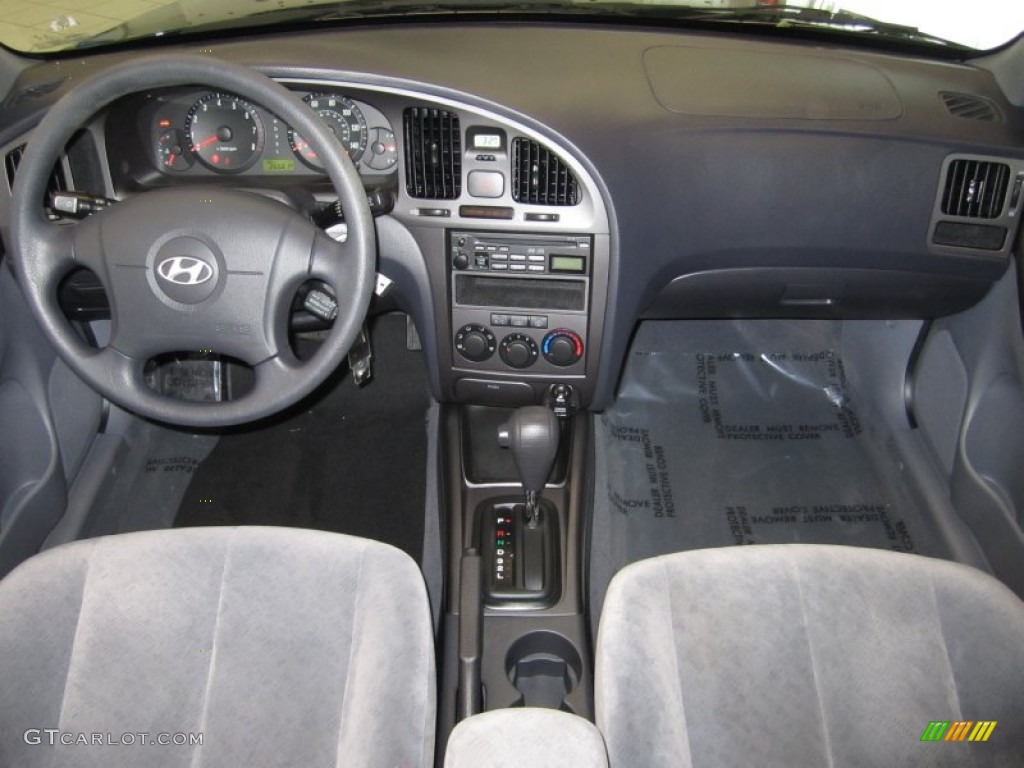 2006 Elantra GLS Sedan - Ebony Black / Gray photo #20