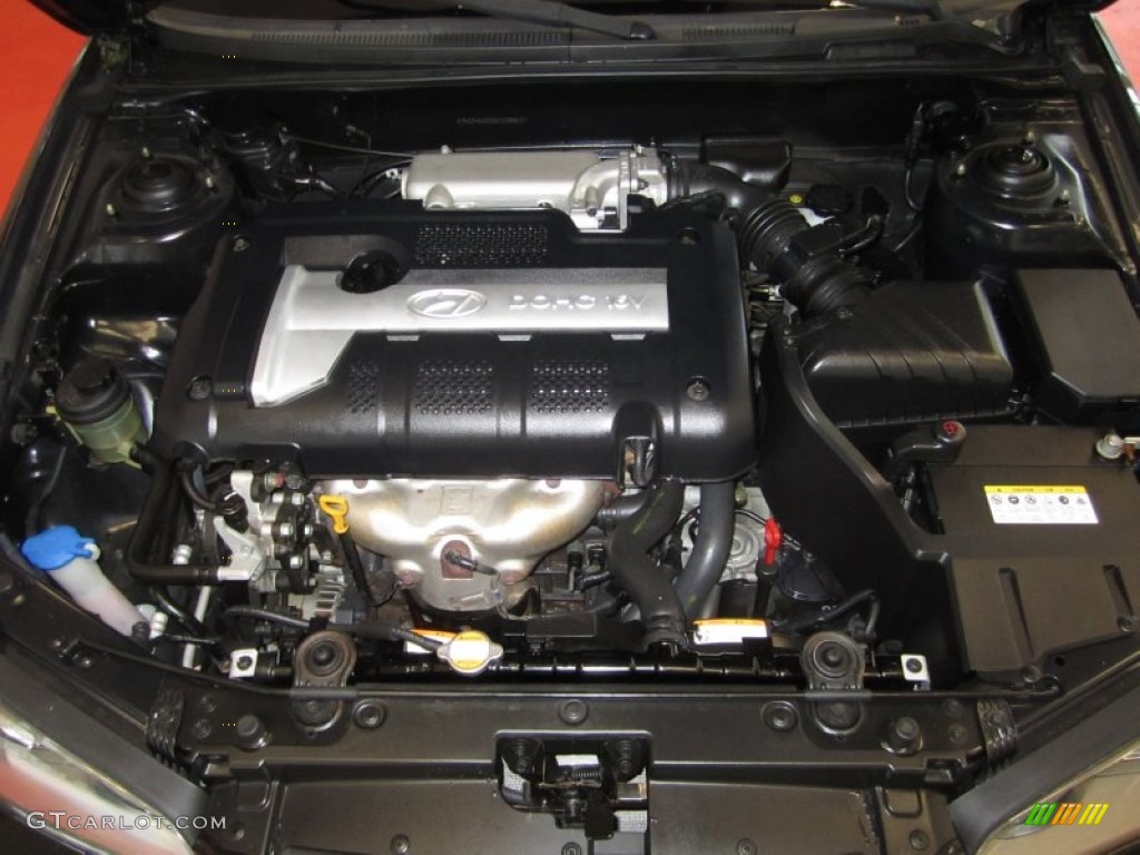 2006 Elantra GLS Sedan - Ebony Black / Gray photo #26