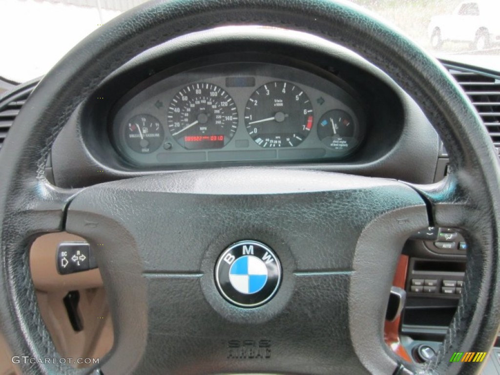 1999 BMW 3 Series 328i Convertible Sand Steering Wheel Photo #53828213