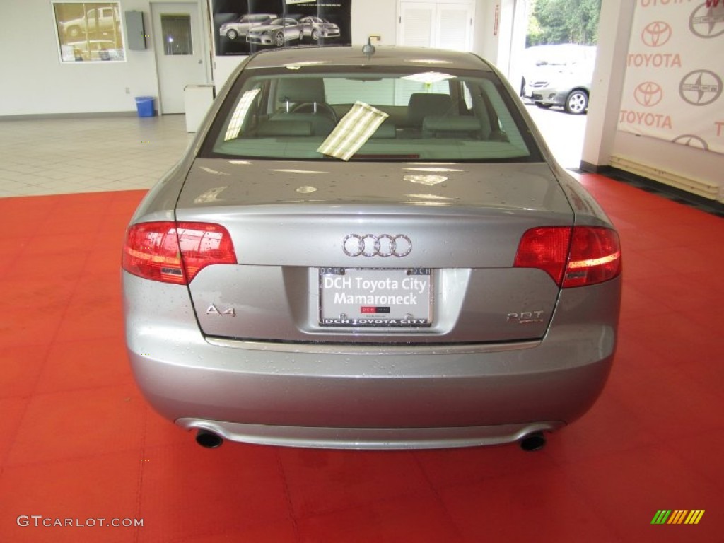 2008 A4 2.0T quattro S-Line Sedan - Quartz Grey Metallic / Light Gray photo #5