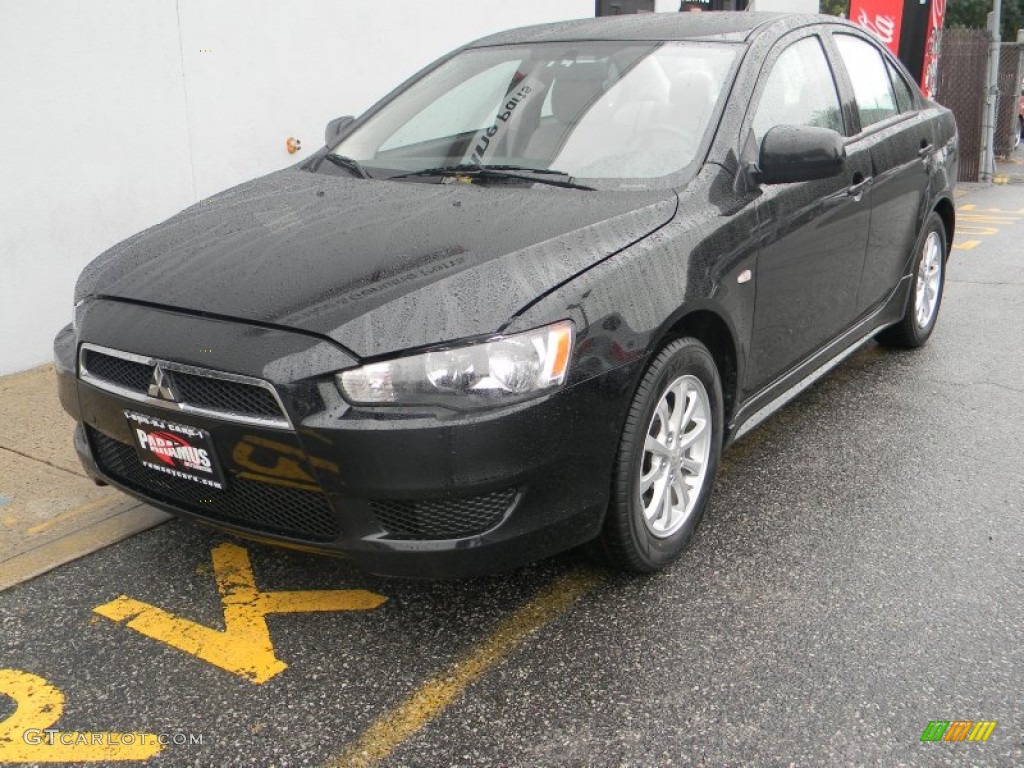 2010 Lancer ES - Tarmac Black Pearl / Beige photo #1