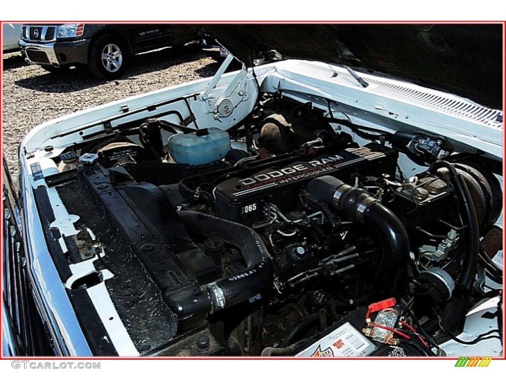 1993 Ram Truck D250 LE Extended Cab - White / Blue photo #20