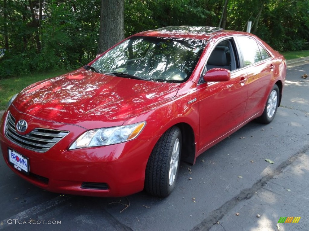 2009 Camry Hybrid - Barcelona Red Metallic / Bisque photo #3
