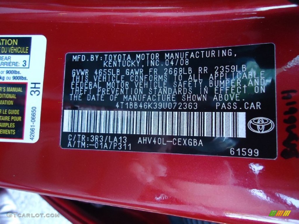 2009 Camry Hybrid - Barcelona Red Metallic / Bisque photo #42