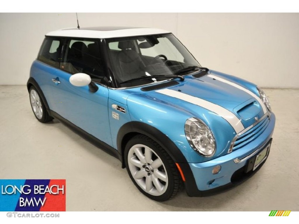 2004 Cooper S Hardtop - Electric Blue Metallic / Panther Black photo #1