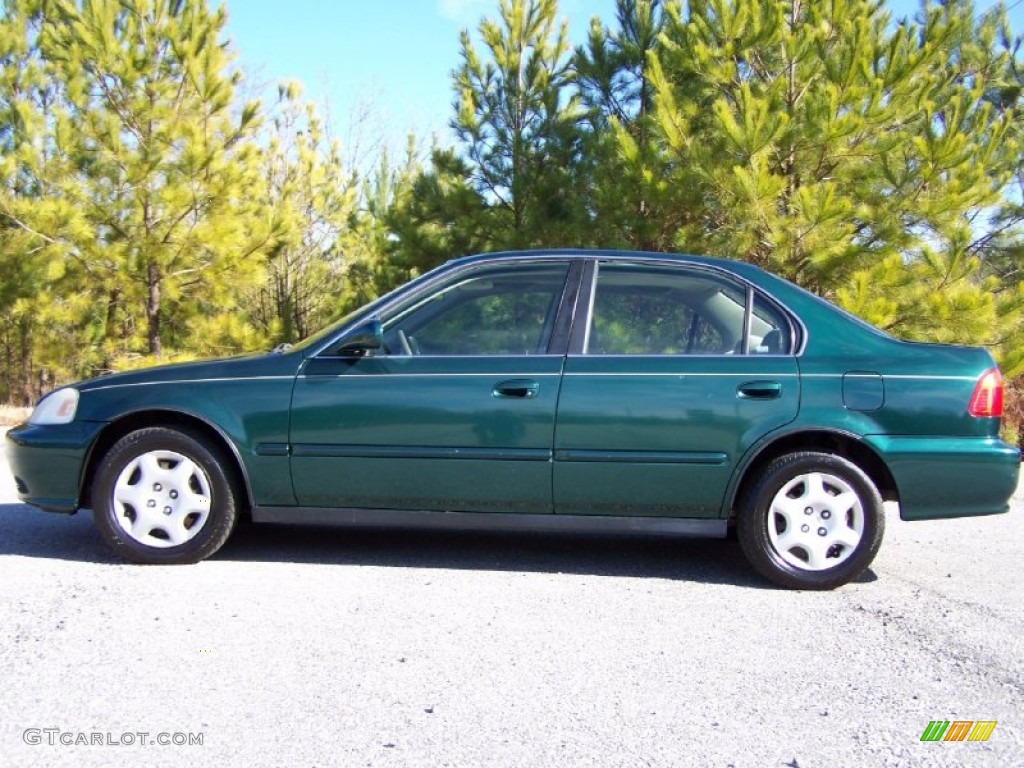 Clover Green Pearl 2000 Honda Civic EX Sedan Exterior Photo #53832544