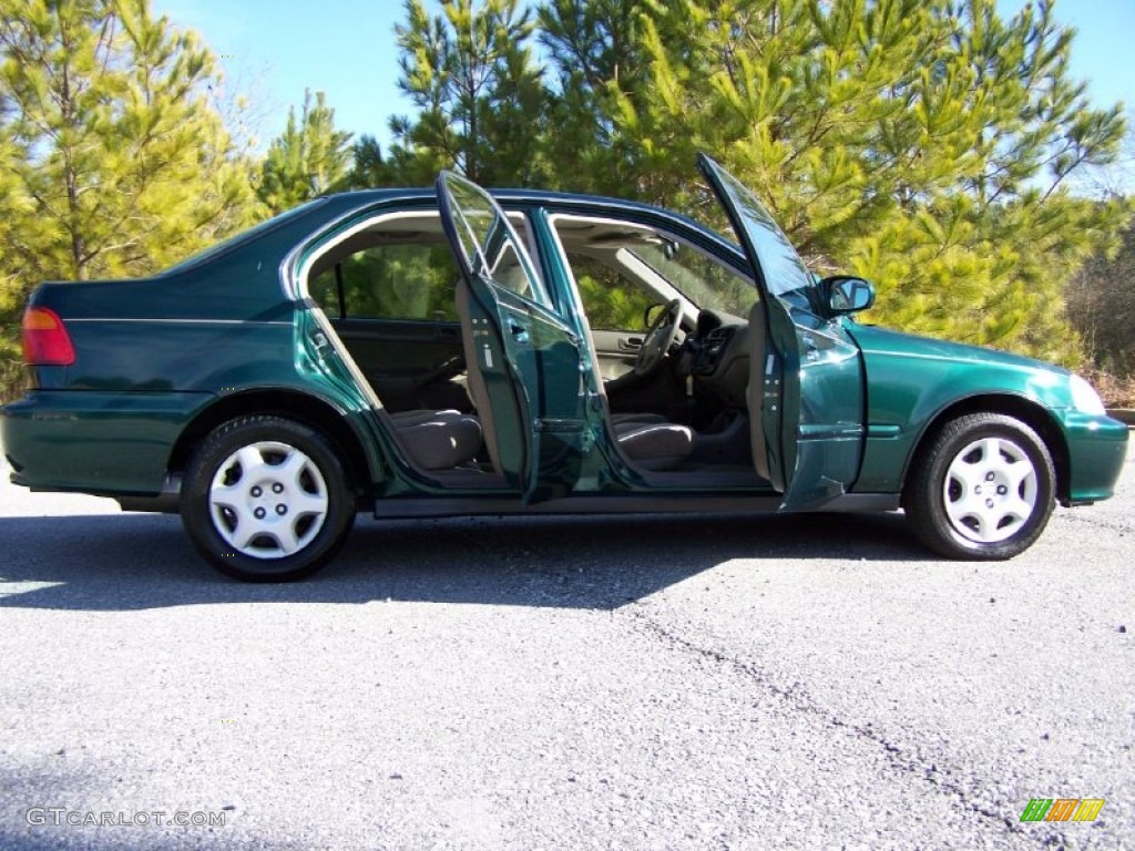 Clover Green Pearl 2000 Honda Civic EX Sedan Exterior Photo #53832550
