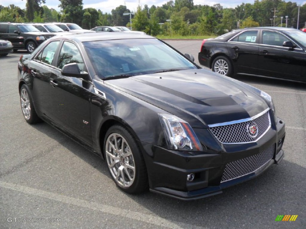 Black Diamond Tricoat 2012 Cadillac CTS -V Sedan Exterior Photo #53834269