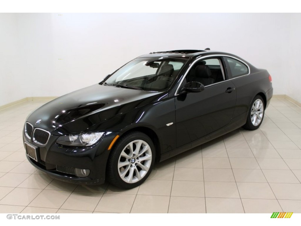 2008 3 Series 335xi Coupe - Black Sapphire Metallic / Black photo #3