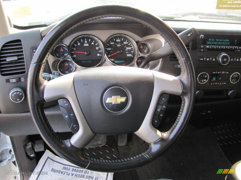 2008 Chevrolet Silverado 1500 LT Extended Cab 4x4 Ebony Steering Wheel Photo #53841930