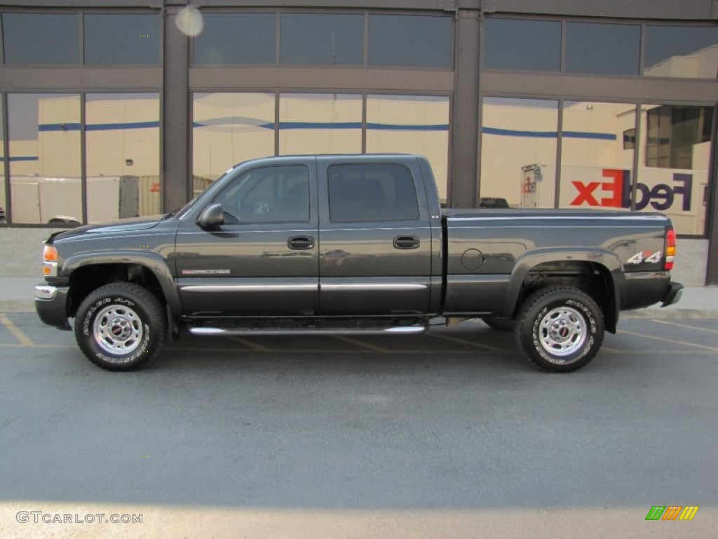 Carbon Metallic 2005 GMC Sierra 2500HD SLE Crew Cab 4x4 Exterior Photo #53842713
