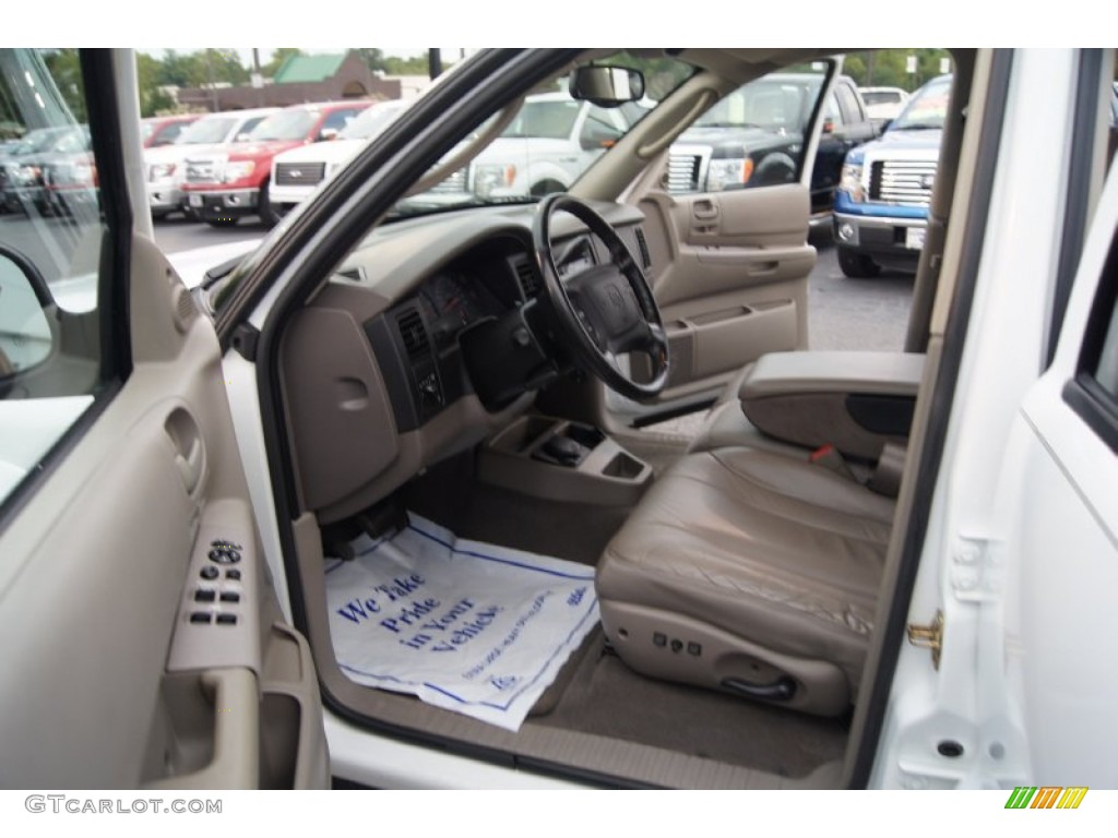 Taupe Interior 2002 Dodge Dakota SLT Quad Cab 4x4 Photo #53844240