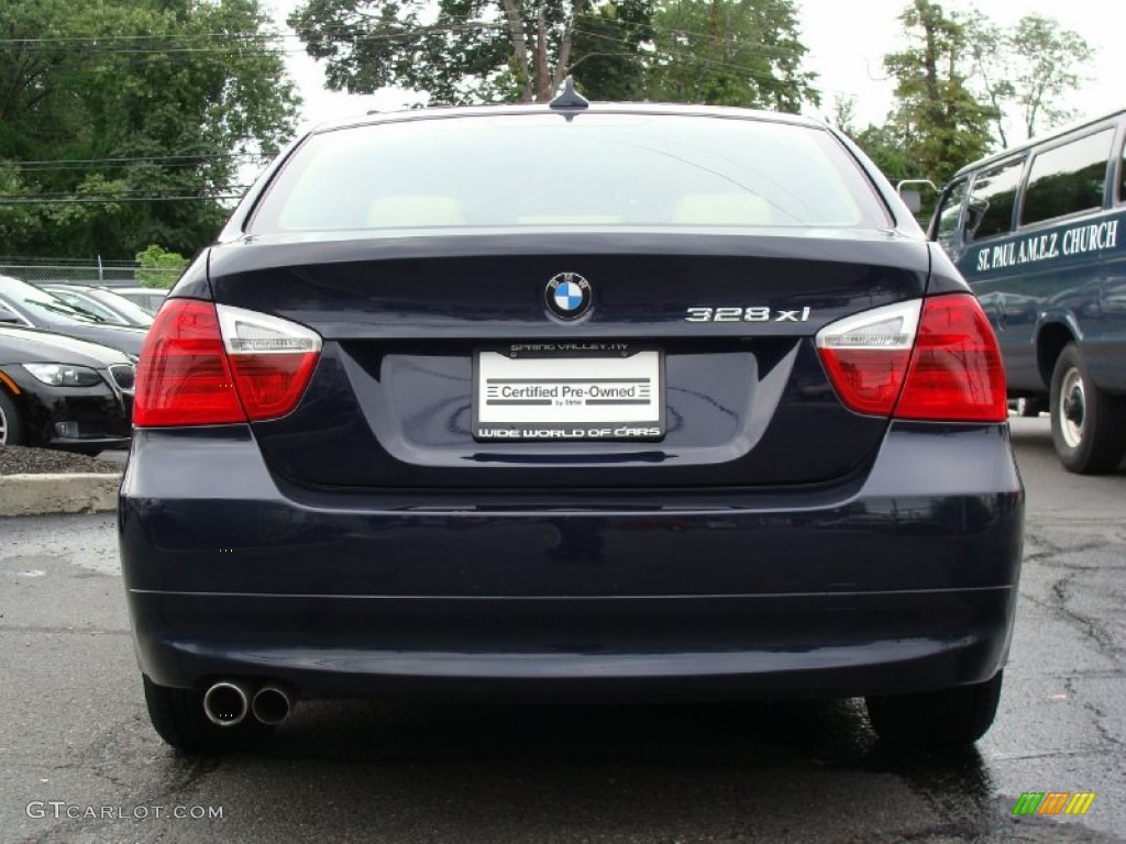 2008 3 Series 328xi Sedan - Monaco Blue Metallic / Beige photo #5