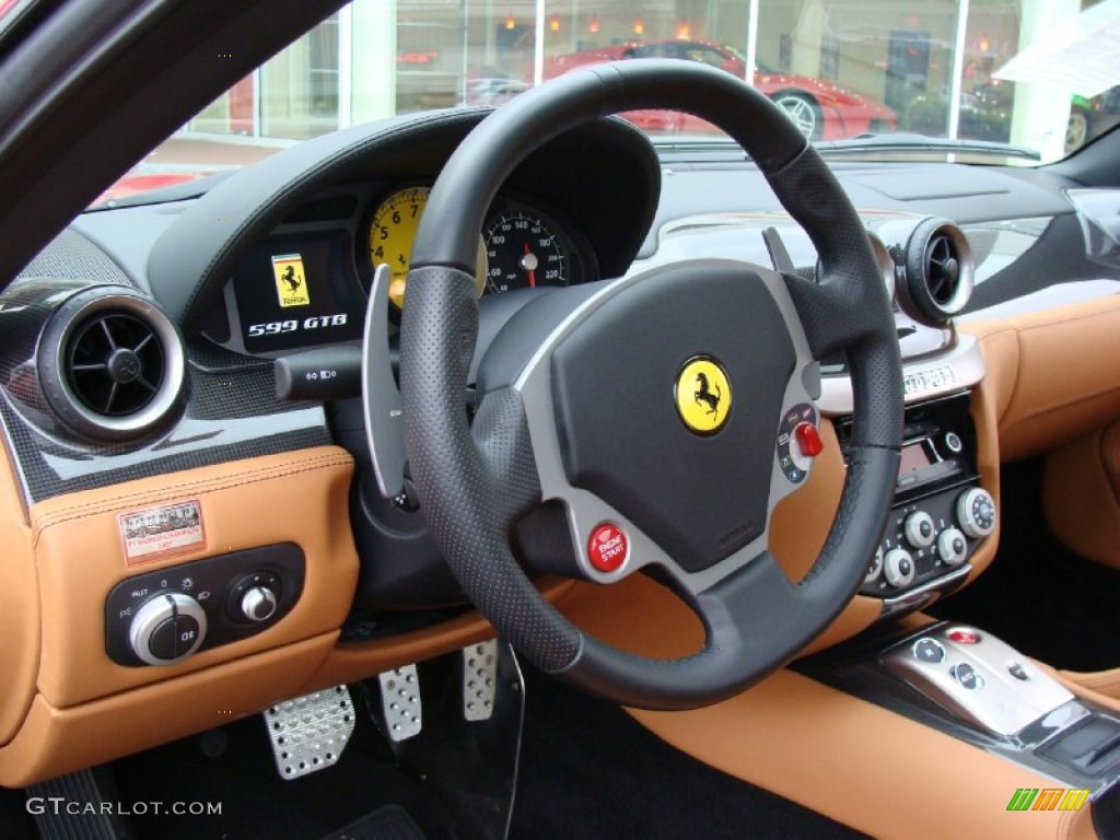 2008 Ferrari 599 GTB Fiorano F1 Cuoio Steering Wheel Photo #53846202