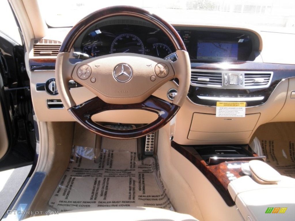 2012 Mercedes-Benz S 550 Sedan Cashmere/Savanna Dashboard Photo #53847112