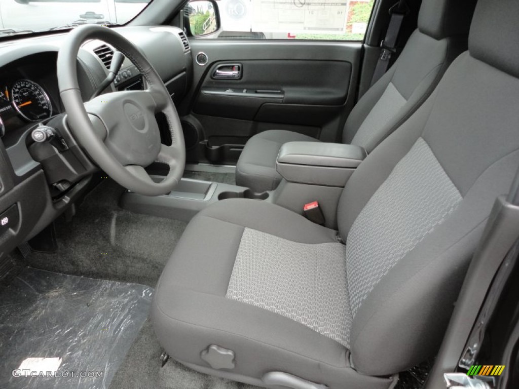 Ebony Interior 2012 GMC Canyon SLE Crew Cab 4x4 Photo #53847138