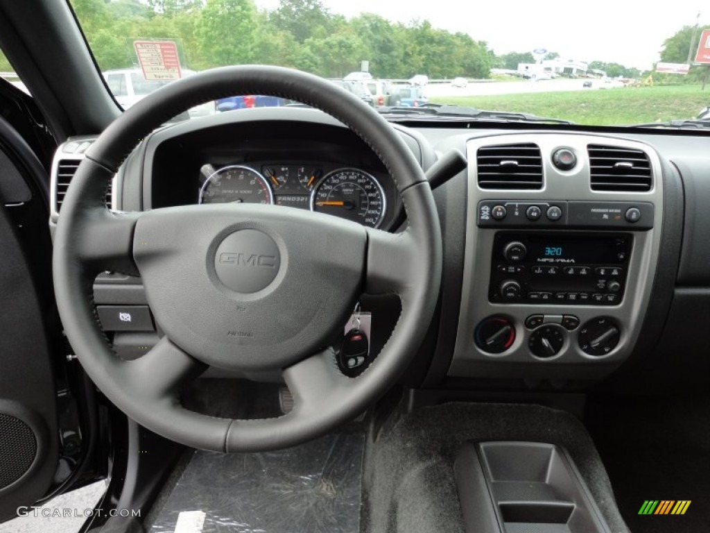 2012 GMC Canyon SLE Crew Cab 4x4 Ebony Dashboard Photo #53847159