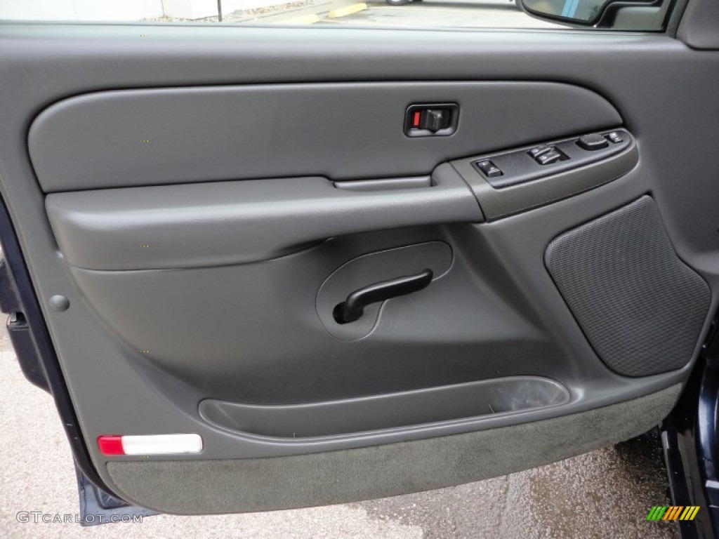 2005 GMC Sierra 1500 SLE Regular Cab 4x4 Dark Pewter Door Panel Photo #53848862
