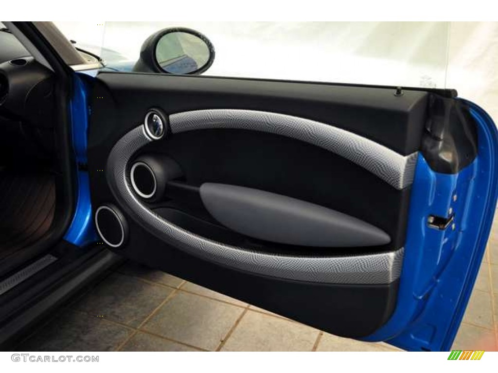 2010 Mini Cooper S Hardtop Grey/Carbon Black Door Panel Photo #53849358