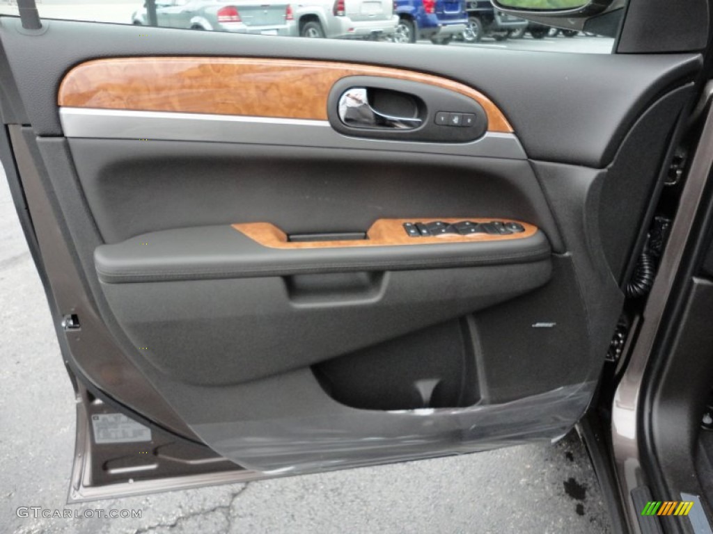 2012 Buick Enclave AWD Ebony Door Panel Photo #53850030