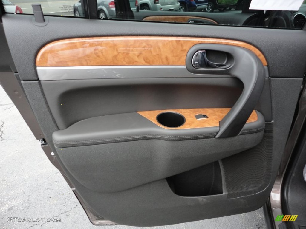 2012 Buick Enclave AWD Ebony Door Panel Photo #53850060