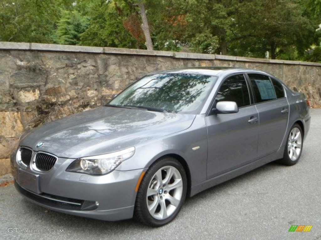 2008 5 Series 535i Sedan - Space Grey Metallic / Black photo #3
