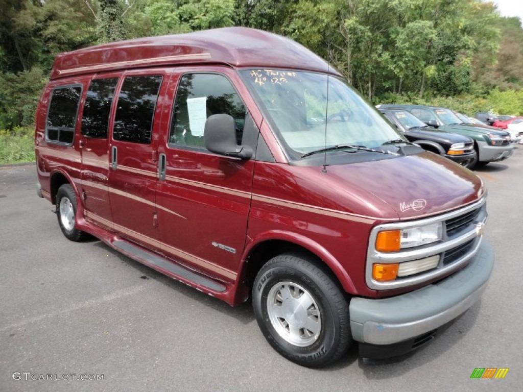 Dark Carmine Red Metallic Chevrolet Express