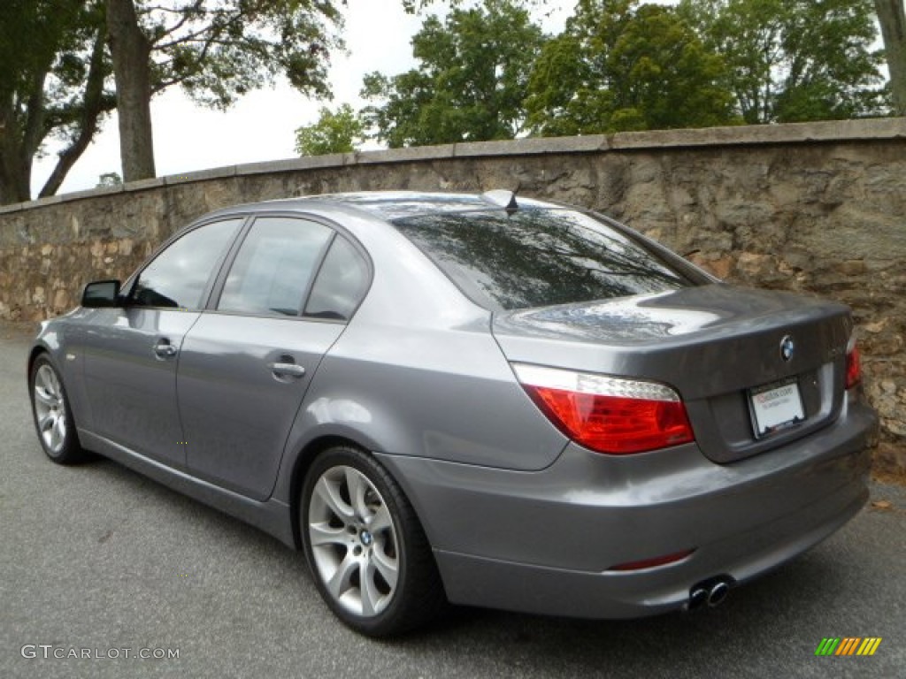 2008 5 Series 535i Sedan - Space Grey Metallic / Black photo #6
