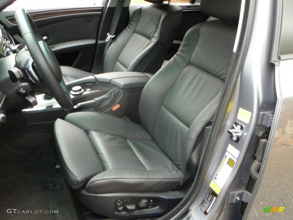 2008 5 Series 535i Sedan - Space Grey Metallic / Black photo #7