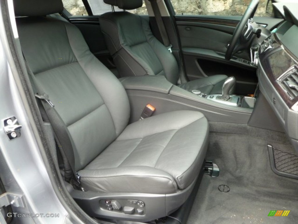 2008 5 Series 535i Sedan - Space Grey Metallic / Black photo #8