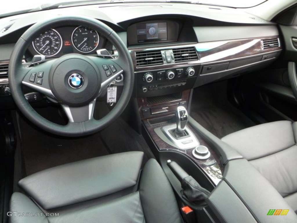 2008 5 Series 535i Sedan - Space Grey Metallic / Black photo #9
