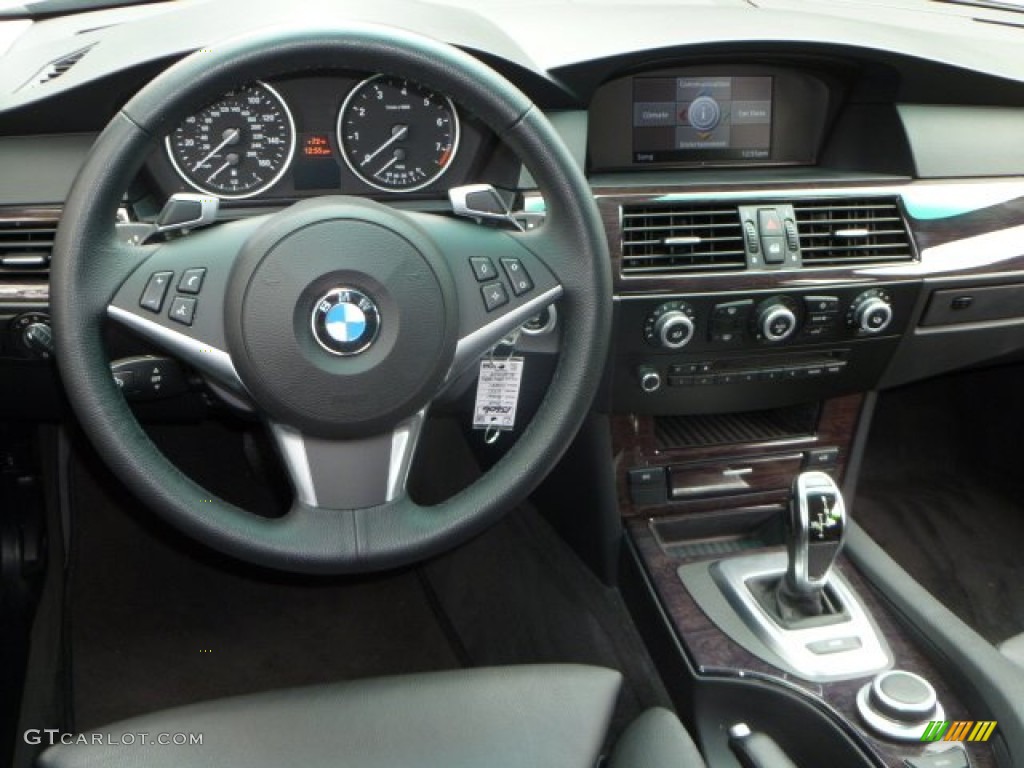 2008 5 Series 535i Sedan - Space Grey Metallic / Black photo #10