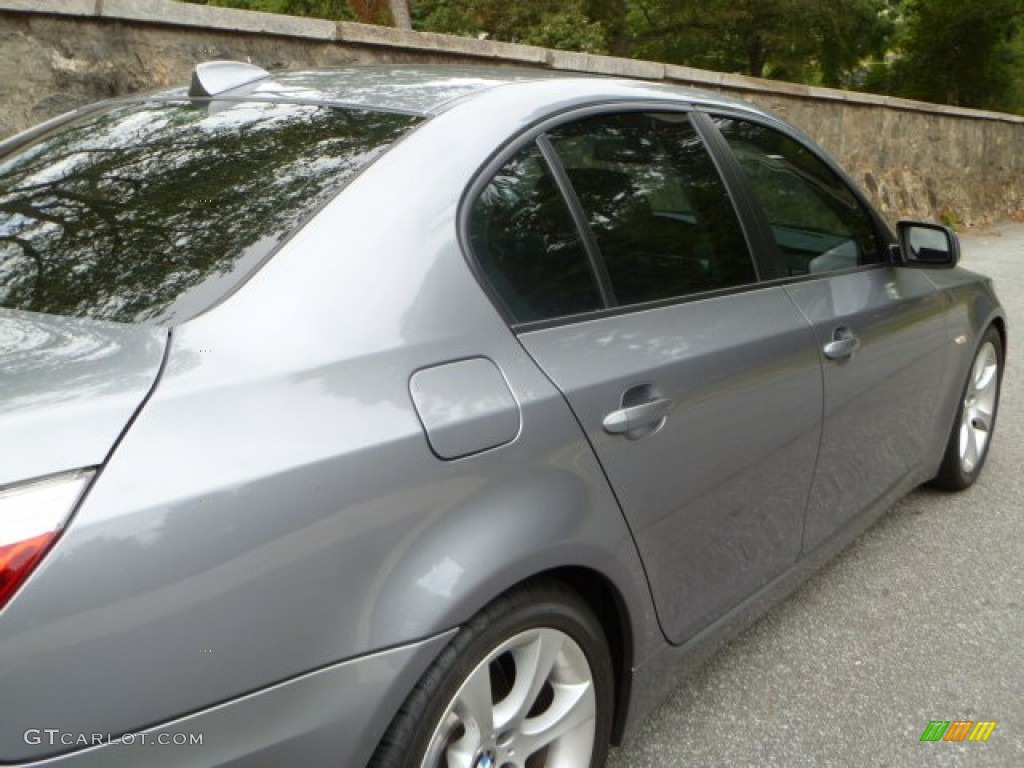 2008 5 Series 535i Sedan - Space Grey Metallic / Black photo #16