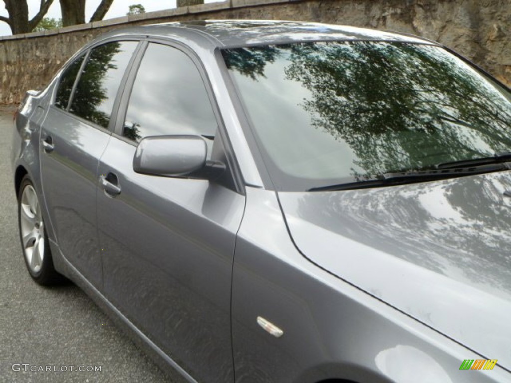 2008 5 Series 535i Sedan - Space Grey Metallic / Black photo #17