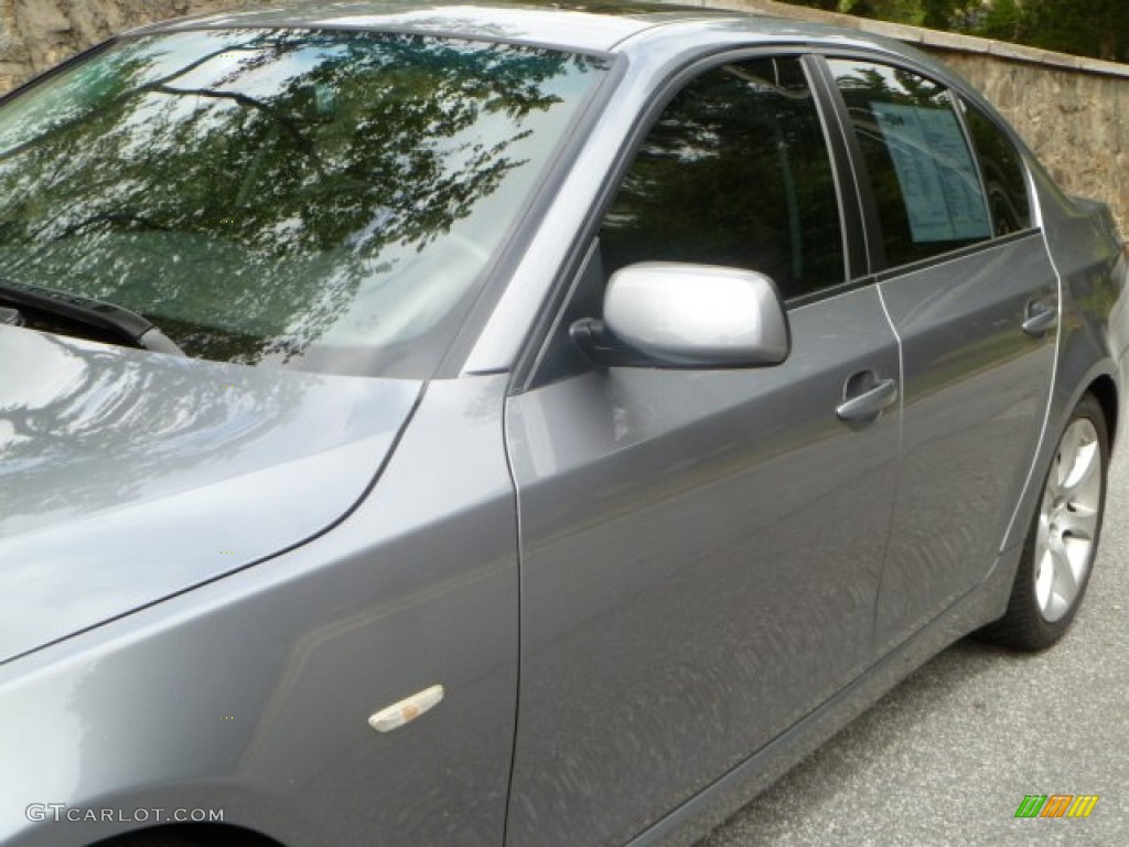 2008 5 Series 535i Sedan - Space Grey Metallic / Black photo #19