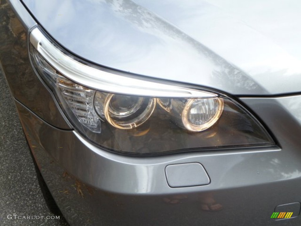 2008 5 Series 535i Sedan - Space Grey Metallic / Black photo #20