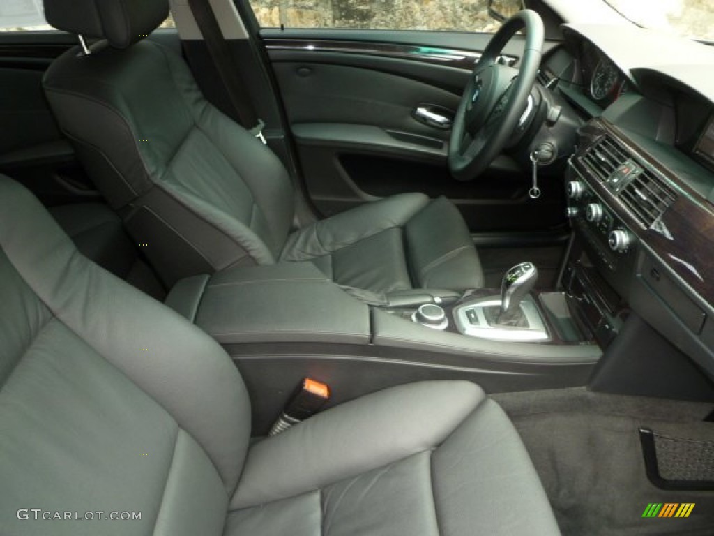 2008 5 Series 535i Sedan - Space Grey Metallic / Black photo #23