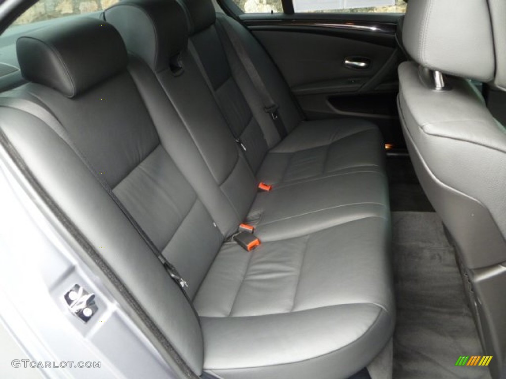 2008 5 Series 535i Sedan - Space Grey Metallic / Black photo #24