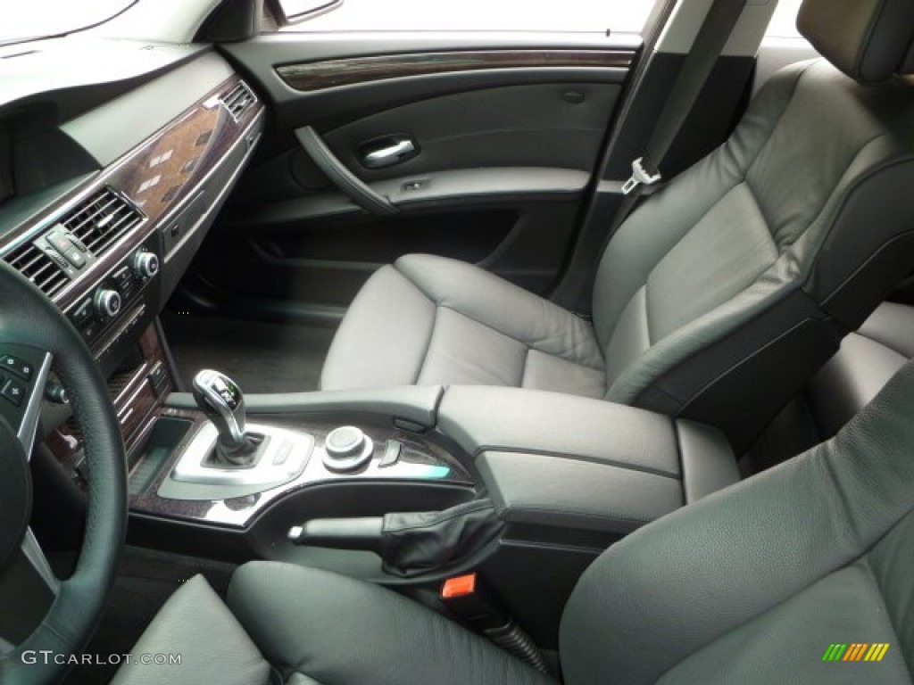 2008 5 Series 535i Sedan - Space Grey Metallic / Black photo #28