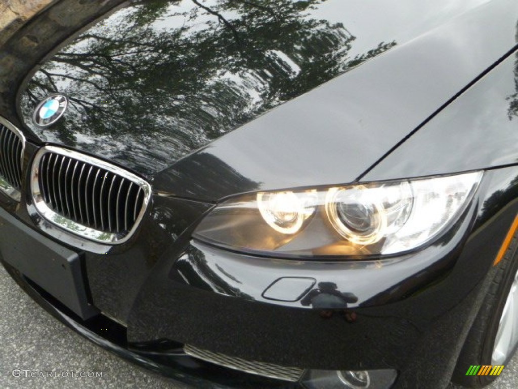 2009 3 Series 335i Convertible - Black Sapphire Metallic / Coral Red/Black Dakota Leather photo #24