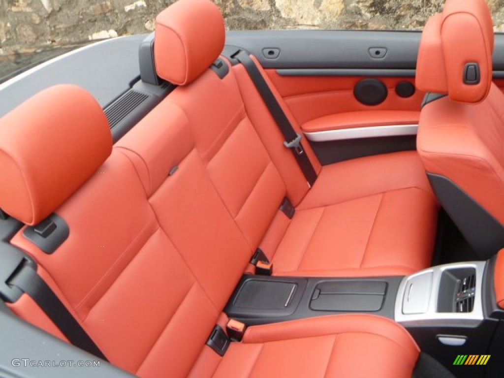 2009 3 Series 335i Convertible - Black Sapphire Metallic / Coral Red/Black Dakota Leather photo #25