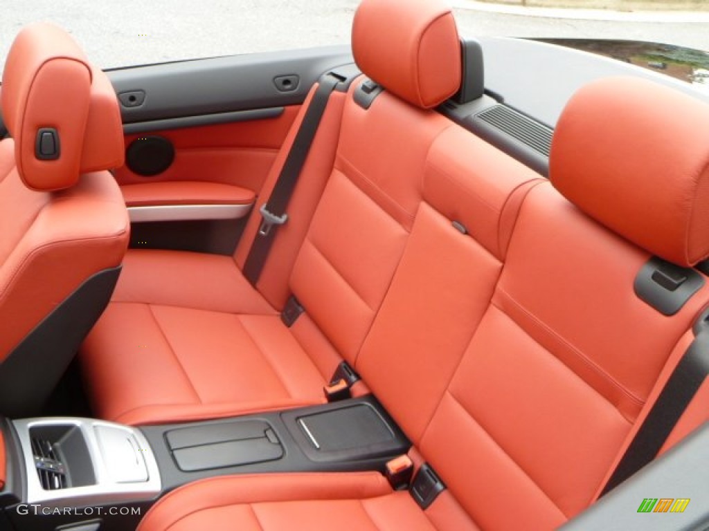 2009 3 Series 335i Convertible - Black Sapphire Metallic / Coral Red/Black Dakota Leather photo #27