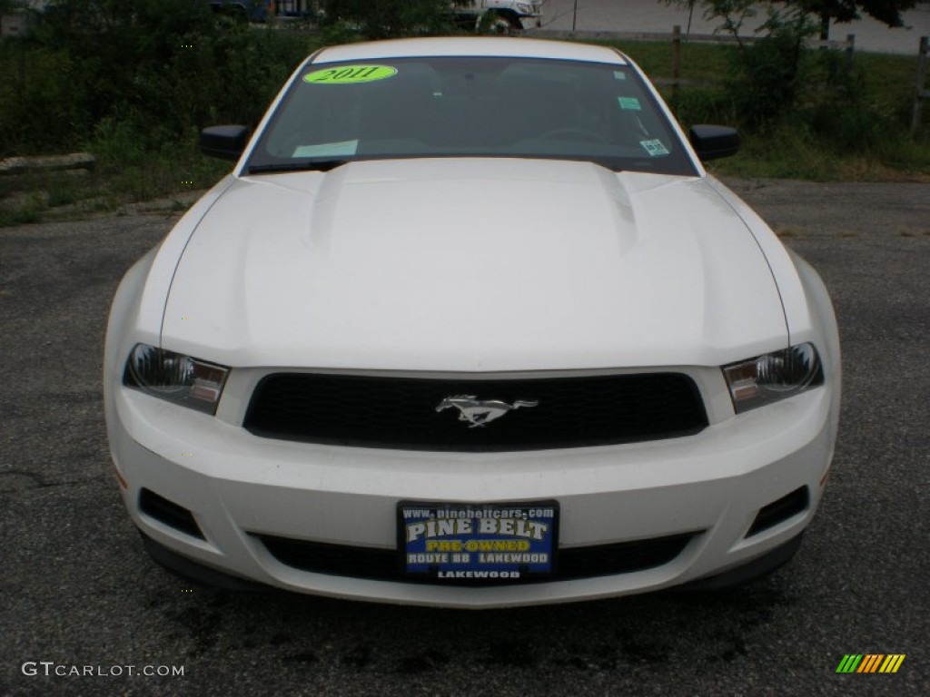 2011 Mustang V6 Coupe - Performance White / Charcoal Black photo #2