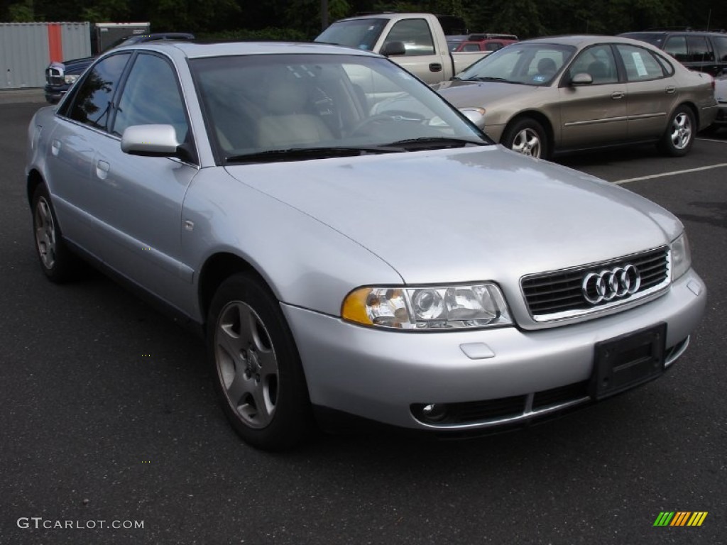 2000 A4 2.8 quattro Sedan - Light Silver Metallic / Ecru photo #3