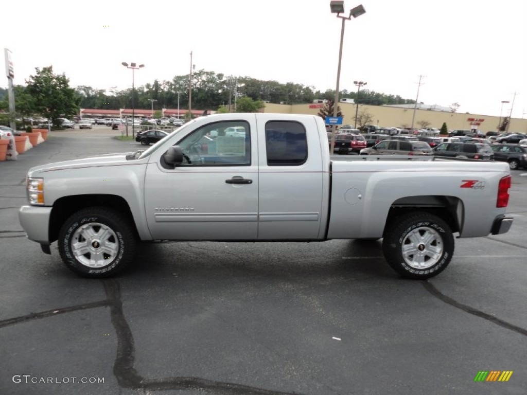 2011 Silverado 1500 LT Extended Cab 4x4 - Sheer Silver Metallic / Ebony photo #4